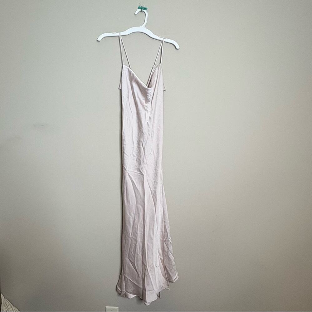 NWOT ASTR the Label Gaia Dress Champagne Beige Tie Open Back Party XS - Picture 4 of 6